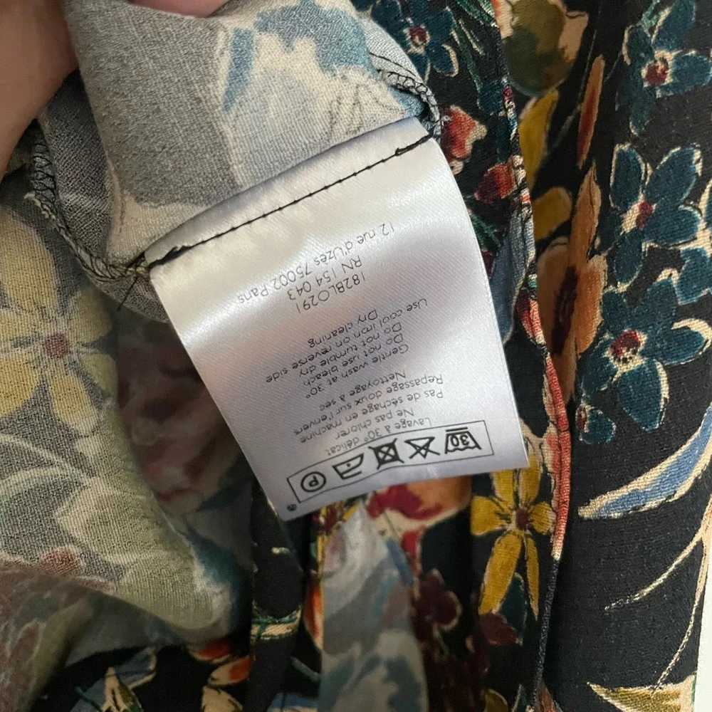 Sezane Dafne Floral Wrap Blouse - Picture 5 of 8